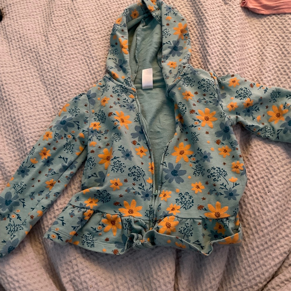 Carters Floral zip up 5t